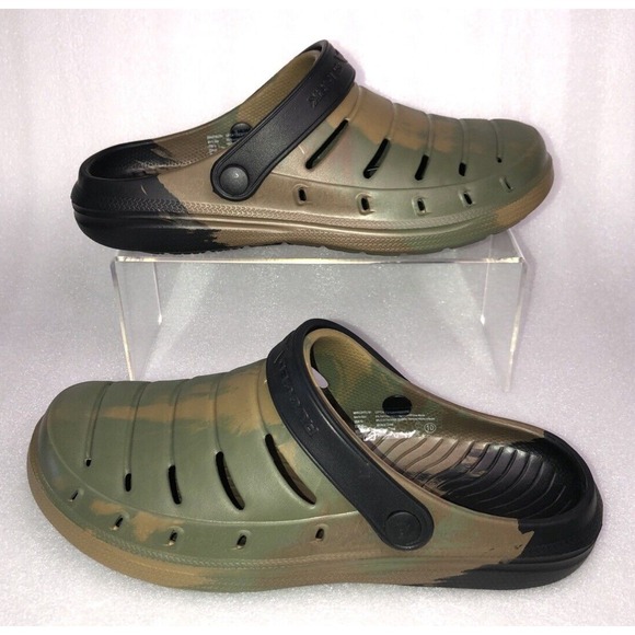 Rugged Shark Men's Green Camo w Black Strap Comfort EVA Clog Sandals Size 10 NEW - Picture 6 of 16